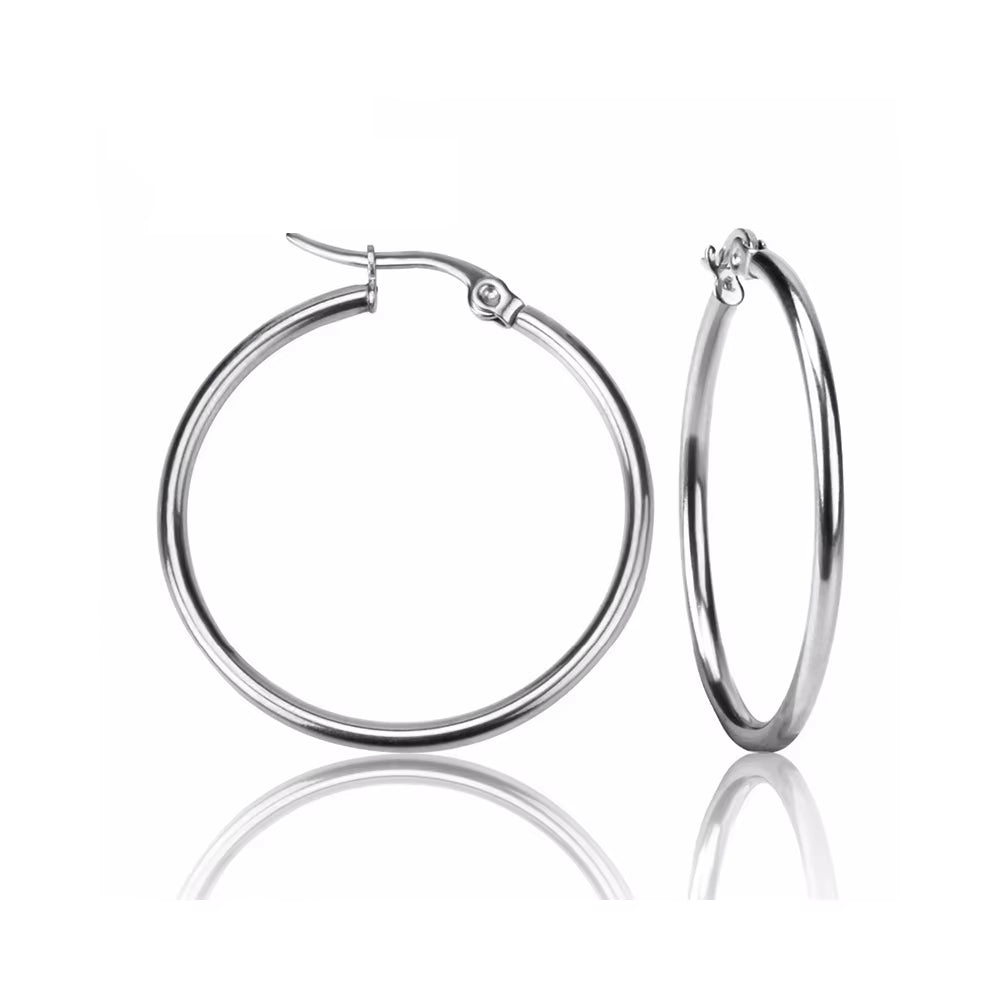 Titanium Stainless Steel Geometric Square Hoop Earrings Trendy Black Green Clear Cubic Zirconia Earrings for Women E22093